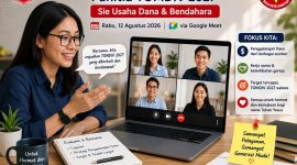 Ilustrasi rapat evaluasi melalui Google Meet