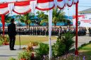 Polda Sulawesi Utara menggelar upacara pengibaran Bendera Merah Putih dalam rangka memperingati HUT ke-81 Kemerdekaan Republik Indonesia.