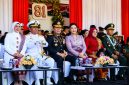 Kapolda Sulawesi Utara Irjen Pol Roycke Harry Langie menghadiri upacara HUT ke-81 Kemerdekaan RI di Lapangan Kantor Gubernur Sulut, Senin (17/8/2026).