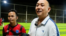 Usai mengikuti rangkaian peringatan HUT ke-81 Kemerdekaan RI, personel Ditpolairud Polda Sulawesi Utara memilih menjaga kebugaran dengan bermain mini soccer bersama Persma AllStar.