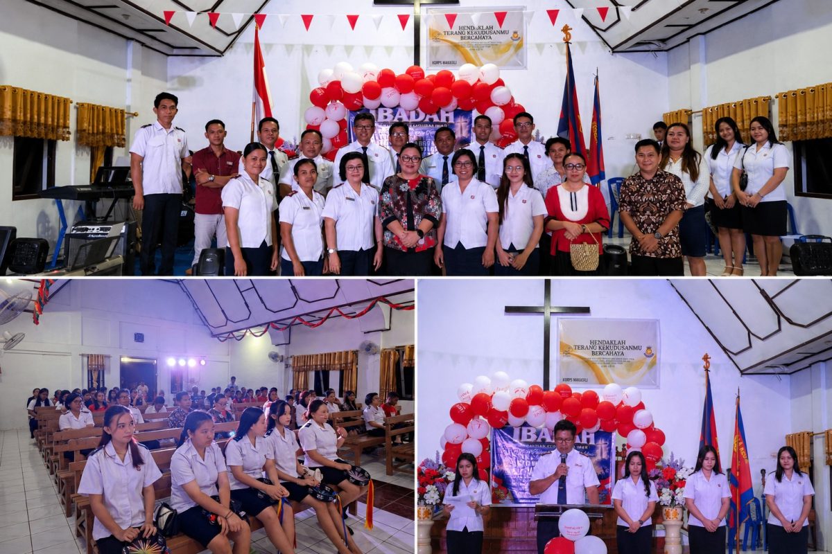 Suasana penuh sukacita dan doa mewarnai ibadah Malam Pujian dan Doa Kemerdekaan (MPDK) yang digelar Gerakan Pembawa Suluh (GPS) Gereja Bala Keselamatan Distrik Minahasa Selatan (Minsel).