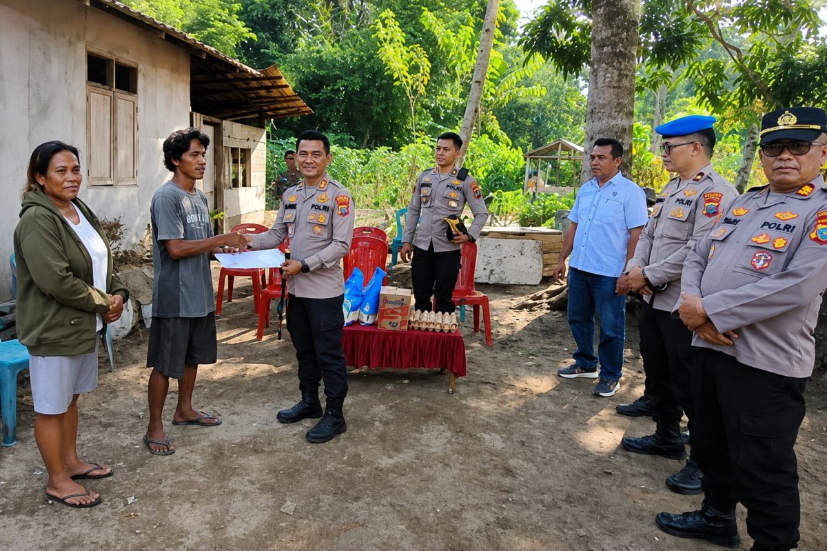 Polres Kepulauan Talaud kembali menunjukkan kepedulian kepada warga yang tertimpa musibah kebakaran di Kelurahan Melonguane Timur.
