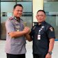 Kapolres Bitung AKBP Arie Sulistyo Nugroho menerima audiensi pengurus Senkom Kota Bitung, Jumat (21/8/2026).