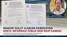 INAKOR Sulawesi Utara mengajukan keberatan setelah permohonan informasi publik kepada PPID RSUP Prof. Dr. R.D. Kandou Manado belum mendapat tanggapan.