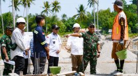 Pangdam XIII/Merdeka Mayjen TNI Mirza Agus, S.I.P., meninjau langsung progres pembangunan Markas Batalyon Infanteri Teritorial Pembangunan (Yonif TP) 915/Bitu'o di Kecamatan Tilamuta, Kabupaten Boalemo, Gorontalo, Rabu (26/8/2026).