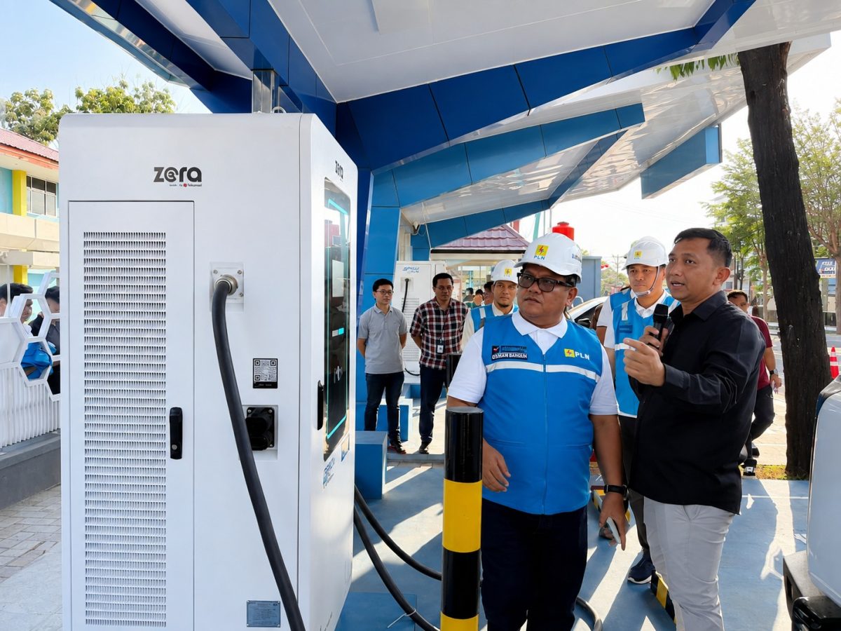 PT PLN (Persero) memperkuat ekosistem kendaraan listrik di Sulawesi Tengah dengan menambah fasilitas Stasiun Pengisian Kendaraan Listrik Umum (SPKLU) Center berteknologi fast charging di Kantor PLN UP3 Palu.
