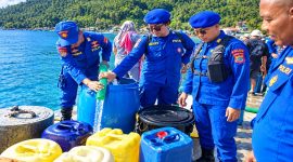 Kepedulian Polri terhadap masyarakat di wilayah kepulauan kembali diwujudkan Ditpolairud Polda Sulawesi Utara.