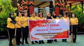 Semangat kepedulian dan toleransi ditunjukkan Polisi Wanita (Polwan) Polda Sulawesi Utara (Sulut) melalui kegiatan bakti sosial di sejumlah rumah ibadah, Jumat (28/8/2026).