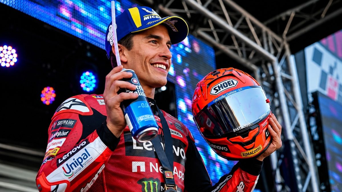 Marc Marquez tampil dominan dan berhasil memenangkan Sprint Race MotoGP Aragon 2026 di Sirkuit MotorLand Aragon, Spanyol, Sabtu (29/8/2026).