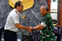 Pangdam XIII/Merdeka Mayjen TNI Mirza Agus, S.I.P., menerima audiensi Kepala Kantor Wilayah Direktorat Jenderal Imigrasi Sulawesi Utara I Gusti Bagus M. Ibrahim bersama rombongan di Makodam XIII/Merdeka, Manado, Senin (31/8/2026).