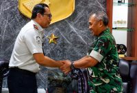 Pangdam XIII/Merdeka Mayjen TNI Mirza Agus, S.I.P., menerima audiensi Kepala Kantor Wilayah Direktorat Jenderal Imigrasi Sulawesi Utara I Gusti Bagus M. Ibrahim bersama rombongan di Makodam XIII/Merdeka, Manado, Senin (31/8/2026).