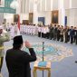 Pengukuhan anggota Pasukan Pengibar Bendera Pusaka (Paskibraka) tahun 2026 oleh Wakil Presiden Gibran Rakabuming dalam upacara yang digelar pada Sabtu, 15 Agustus 2026 di Istana Negara, Jakarta.  Foto: BPMI Setpres/Cahyo