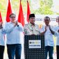 Presiden Prabowo Subianto menyampaikan optimismenya terhadap peluncuran program pembangkit listrik tenaga surya (PLTS) 100 gigawatt peak (GWp) di Kabupaten Jembrana, Provinsi Bali, pada Selasa, 25 Agustus 2026. Foto: BPMI Setpres/Laily Rachev