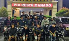 Polresta Manado Tangkap 4 Terduga Curanmor, 5 Motor Ditemukan