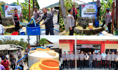 Atasi Dampak El Nino, Polres Tomohon Salurkan 10.000 Liter Air Bersih di Tondangow