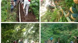 Pemerintah Desa Pakuure Satu Kecamatan Tenga Kabupaten Minsel, melaksanakan kegiatan pemeliharaan saluran air bersih milik desa.