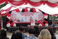 Wakil Bupati (Wabup) Minahasa Vanda Sarundajang, S.S M.M., membuka Festival Literasi Kabupaten Minahasa 2026, di halaman Gedung Layanan Perpustakaan Daerah Kabupaten Minahasa, Kamis (17/9/2026).