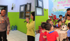 Sentuh Hati Anak Panti, Kapolres Tomohon Novrial Alberti Kombo Titip Pesan Menyentuh Soal Berbagi