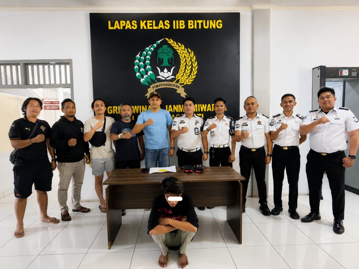 Petugas Lapas Kelas IIB Bitung menggagalkan upaya penyelundupan obat keras ke dalam lingkungan lembaga pemasyarakatan, Selasa (1/9/2026).