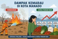 Kemarau berkepanjangan mulai memberikan dampak terhadap kehidupan masyarakat di Kota Manado.