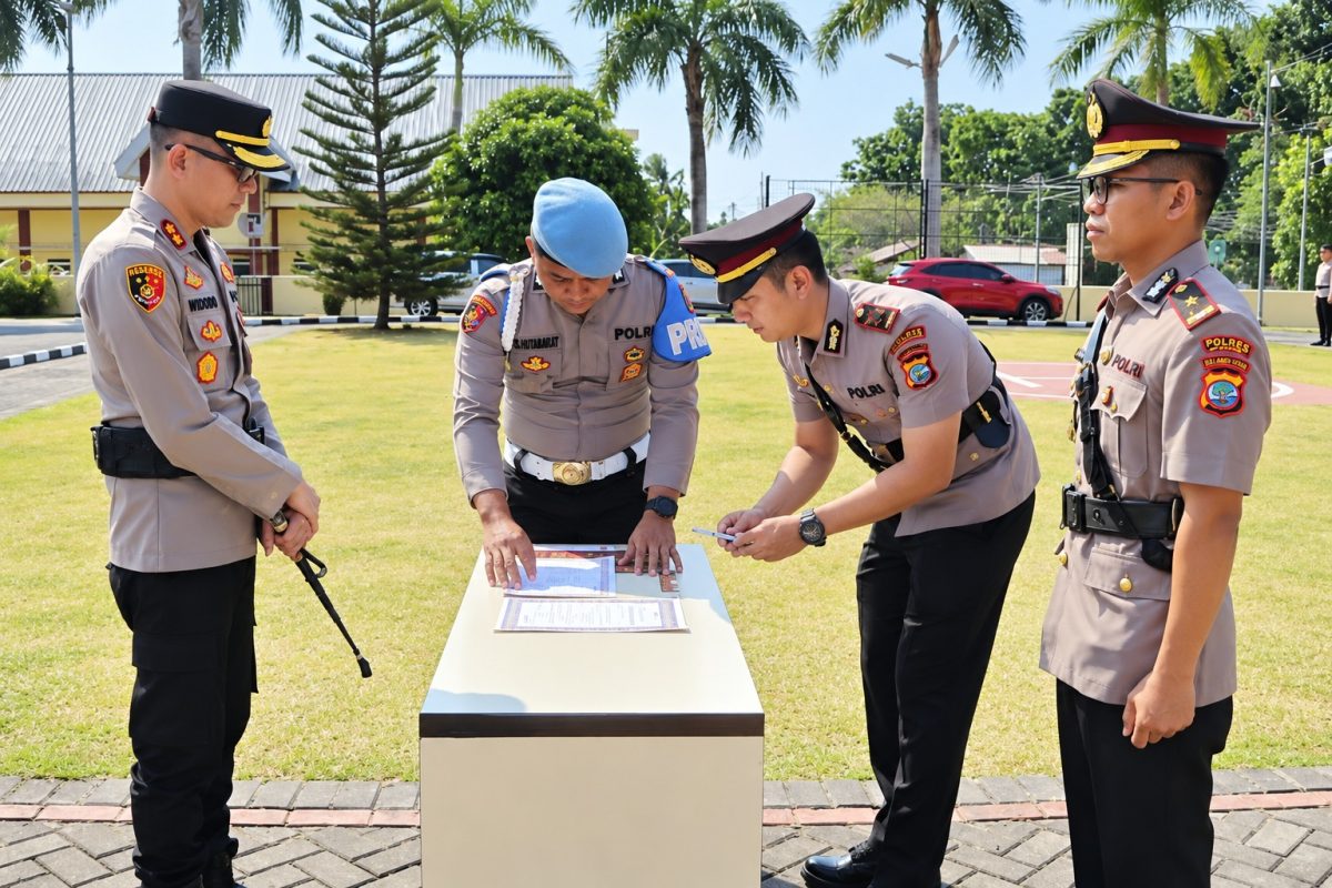 Polres Minahasa Utara melakukan penyegaran jabatan melalui serah terima jabatan (Sertijab) tiga pejabat utama dan Kapolsek jajaran, Jumat (4/9/2026).