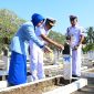 Kodaeral VIII menggelar ziarah dalam rangka memperingati HUT ke-81 TNI Angkatan Laut (TNI AL) Tahun 2026 di Taman Makam Pahlawan (TMP) Kairagi Weru, Kecamatan Paal Dua, Kota Manado, Senin (7/9/2026).