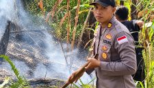 Polres Kepulauan Sangihe terus memperkuat penanganan kebakaran hutan dan lahan (Karhutla) di kawasan Gunung Awu.