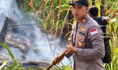 Polres Sangihe Sisir Gunung Awu, Pantau Titik Api Karhutla
