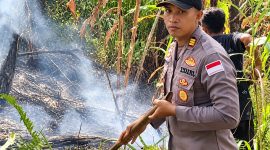 Polres Kepulauan Sangihe terus memperkuat penanganan kebakaran hutan dan lahan (Karhutla) di kawasan Gunung Awu.