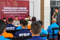 Warga Binaan Pemasyarakatan (WBP) Rutan Kelas IIB Kotamobagu mengikuti sosialisasi hukum di Aula Rutan, Senin (15/9/2026).