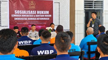 Warga Binaan Pemasyarakatan (WBP) Rutan Kelas IIB Kotamobagu mengikuti sosialisasi hukum di Aula Rutan, Senin (15/9/2026).