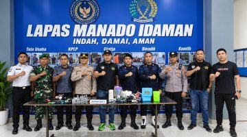 Komitmen memberantas peredaran barang terlarang di lingkungan pemasyarakatan terus diperkuat Lembaga Pemasyarakatan (Lapas) Kelas IIA Manado.