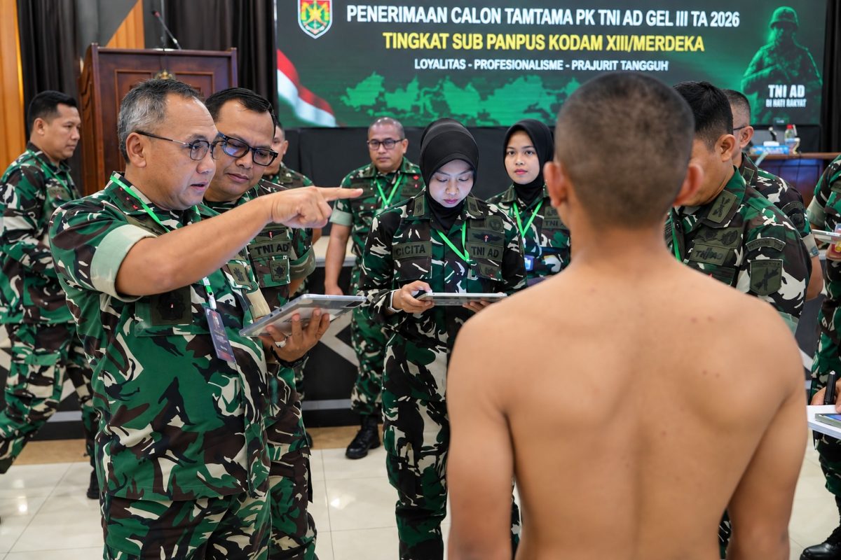 Sebanyak 435 Calon Siswa (Casis) Tamtama mengikuti Sidang Pemilihan Tingkat Sub Panpus atau Pantukhir penerimaan Calon Tamtama Prajurit Karier (Cata PK) TNI Angkatan Darat Gelombang III Tahun Anggaran 2026, Senin (21/9/2026).
