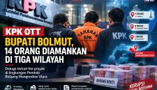 Komisi Pemberantasan Korupsi (KPK) melakukan operasi tangkap tangan (OTT) terhadap Bupati Bolaang Mongondow Utara (Bolmut) Sirajudin Lasena dan sejumlah pihak pada Senin (21/9/2026).