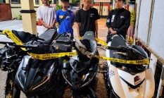 Polsek Tikala Tindak Balap Liar di Jalan Martadinata, 4 Motor Diamankan