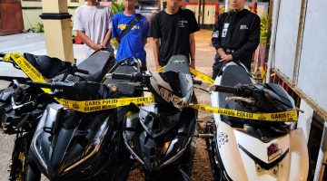 Jajaran Polsek Tikala menindak aktivitas balap liar yang berlangsung di kawasan Jalan Martadinata, Kota Manado.