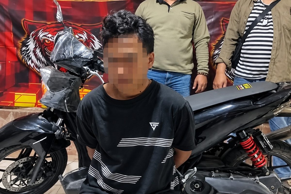 Tim Opsnal Polsek Malalayang Polresta Manado mengamankan seorang pria berinisial FRNP yang diduga terlibat dalam pencurian sepeda motor milik warga.