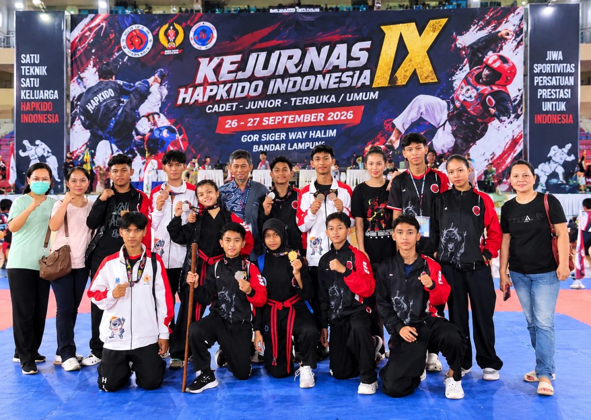 Tim Hapkido Sulawesi Utara dari Dojang Black Panther Fighter Club menorehkan prestasi pada Kejurnas Hapkido Indonesia IX yang berlangsung 26–27 September 2026 di GOR Siger Way Halim, Bandar Lampung.