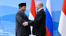 Presiden Republik Indonesia Prabowo Subianto bertemu Presiden Federasi Rusia Vladimir Putin di Vladivostok, Rusia, Kamis (3/9/2026).(ist)