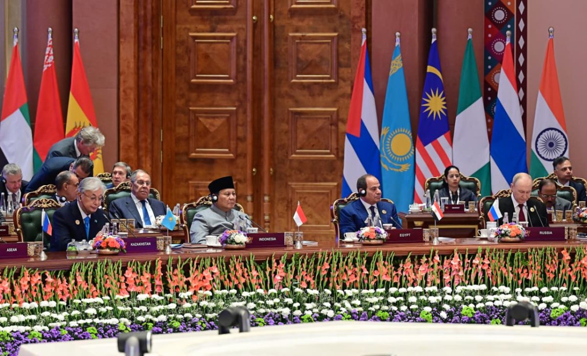 Presiden dalam sesi terbuka Konferensi Tingkat Tinggi (KTT) BRICS 2026 di Bharat Mandapam, New Delhi, Republik India, Minggu, 13 September 2026. Foto: BPMI Setpres/Muchlis Jr