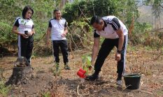 Green Policing Polres Minut, Tanam Pohon di Airmadidi Atas