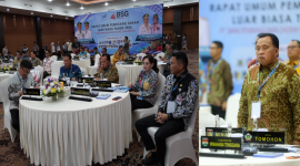 Bupati Minahasa, Dr. Robby Dondokambey, S.Si., MAP., menghadiri kegiatan Rapat Umum Pemegang Saham Luar Biasa (RUPS-LB) Tahun 2026 PT Bank Pembangunan Daerah Sulawesi Utara dan Gorontalo (BSG) yang berlangsung pada Kamis (29/10/2026).