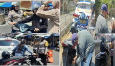 Foto: Kasat Lantas Polres Minahasa, AKP Sumiaty Pontoan saat turun langsung penertipan.