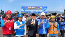 PLN UP3 Manado memastikan pasokan listrik tetap andal selama upacara HUT ke-81 TNI di Apron Lanudal Manado, Senin (5/10/2026).