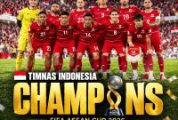 Timnas Indonesia keluar sebagai juara FIFA ASEAN Cup 2026 setelah mengalahkan Thailand melalui drama adu penalti dengan skor 4-2 di Stadion Utama Gelora Bung Karno (SUGBK), Jakarta, Senin (5/10/2026).