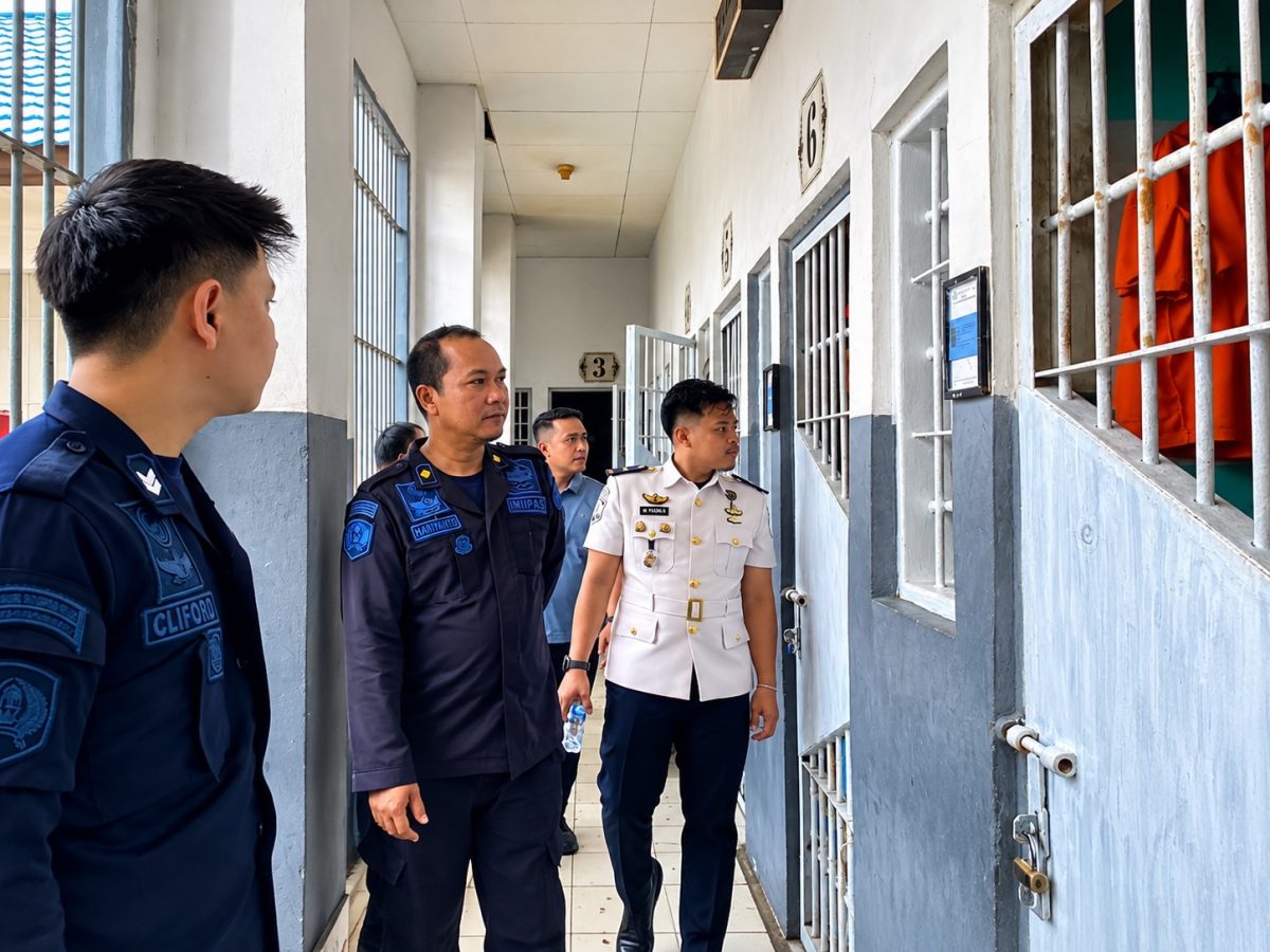 Usai dilantik, Yusril langsung turun meninjau blok hunian Rumah Tahanan Negara (Rutan) Kelas IIB Kotamobagu, Kamis (8/10/2026), sekitar pukul 10.00 WITA.