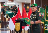 Pangdam XIII/Merdeka Mayjen TNI Mirza Agus, S.I.P., memimpin serah terima jabatan (sertijab) Asisten Perencanaan Kodam (Asrendam) XIII/Merdeka dan Komandan Batalyon Infanteri (Danyonif) 712/Wiratama, Sabtu (10/10/2026).